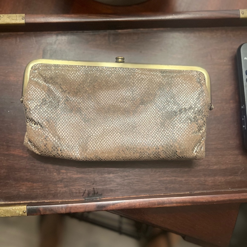 HOBO Metallic Gold Clutch